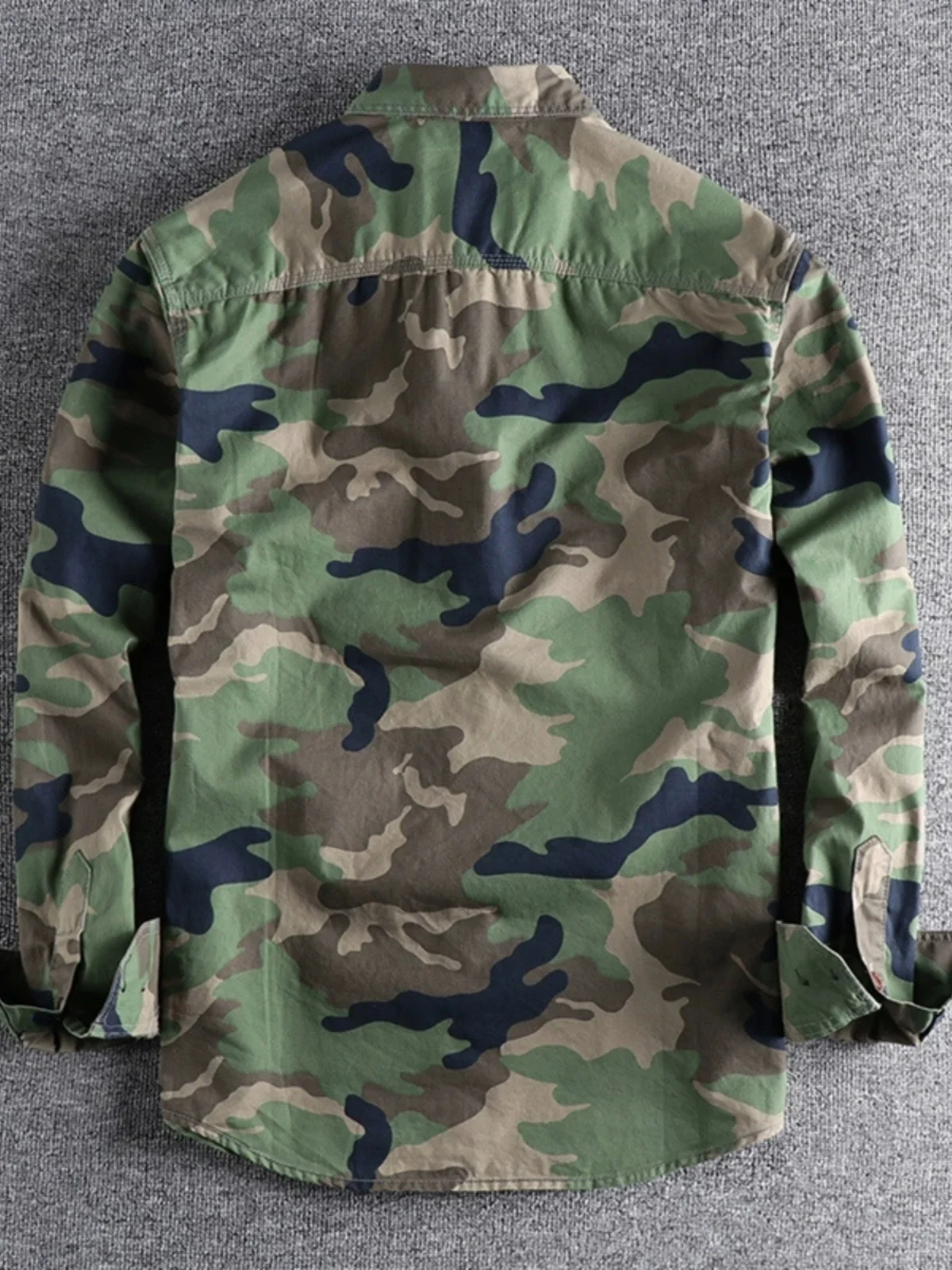 

Мужская камуфляжная одежда Long Sve Work irt Slim Fit, молодежная трендовая осенняя одежда, обычный тонкий европейский и американский сле