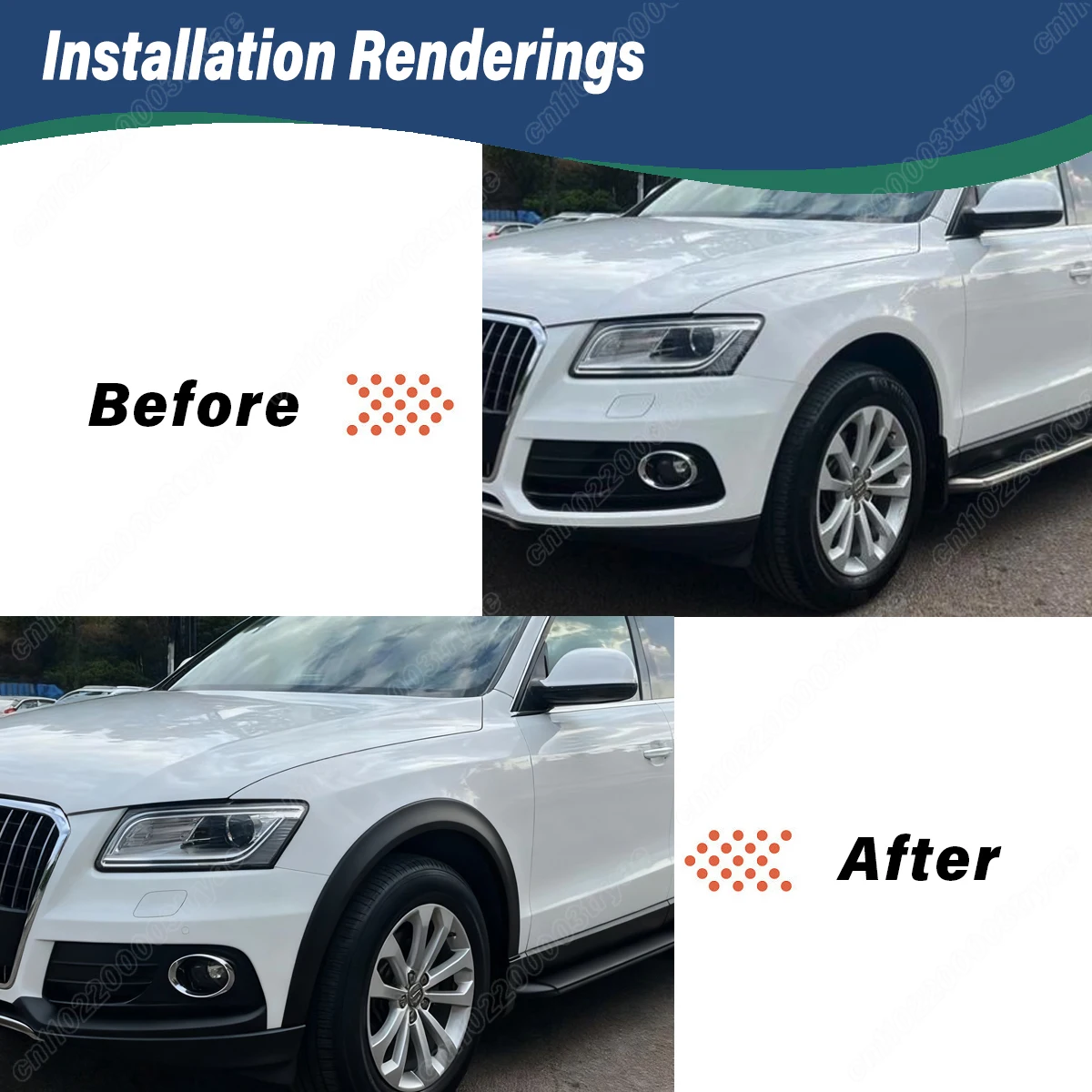 For Audi Q5 2009 2010 2011 2012 2013 2014 2015 2016 2017 Car Widened Decorative Fender Arched Wide-bar Arched Body Modification