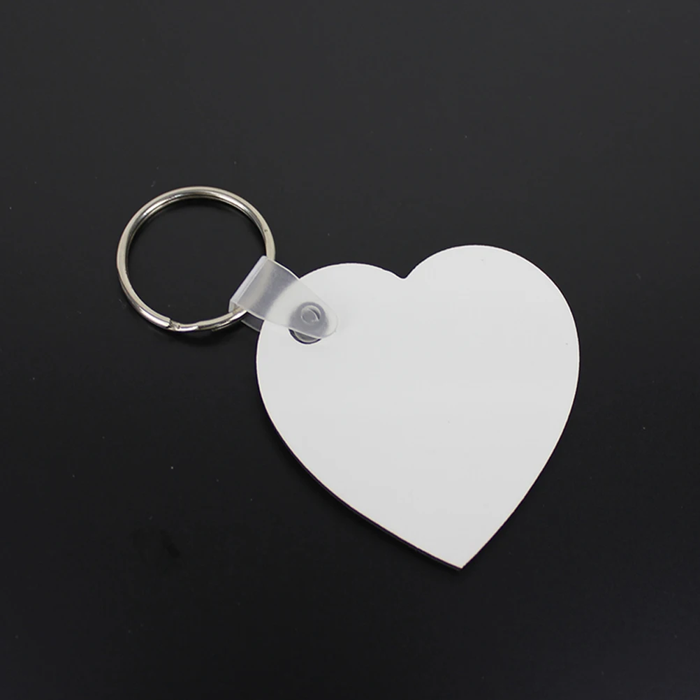 

10 Pcs Blank Key Ring DIY Pendant Board Sublimation Festival Wooden Thermal Transfer Heat Supplies Art Materials