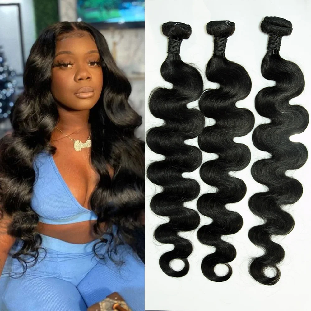 28 30 32 inch Body Wave Human Hair Weave Bundles 1/3/4 Pieces 100% Human Hair Bundles Brazilian Remy Hair Extensions for Women