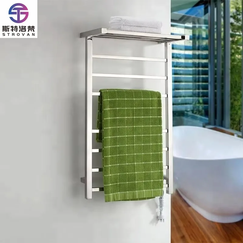 Bathroom Stainless Steel Wall Mounted Towel Drying Rack Towel Rail Radiator YMT-9021