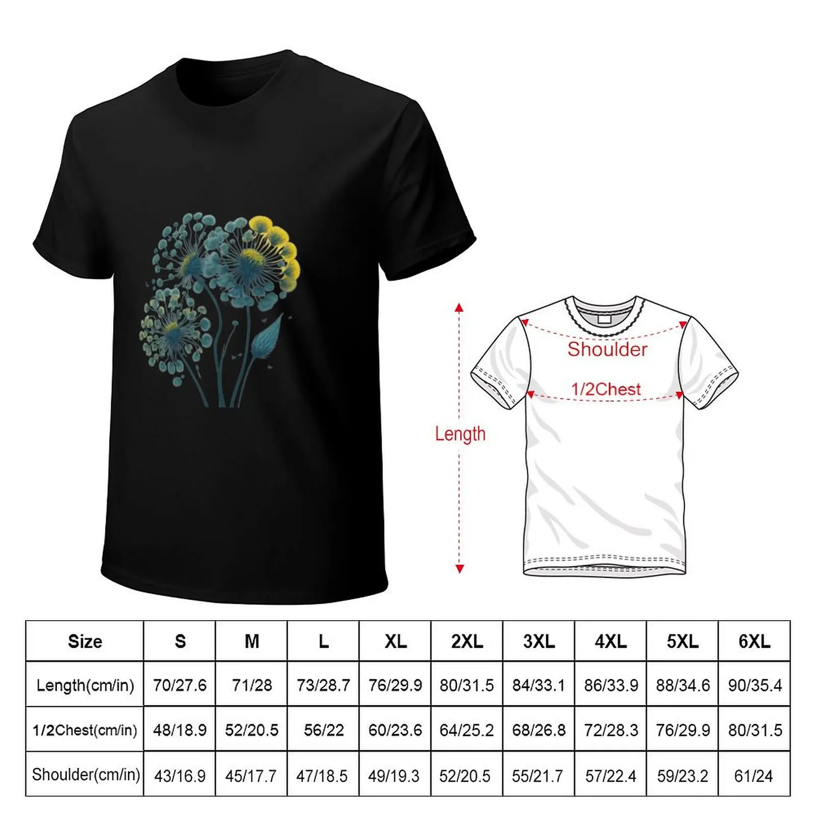 Dandelions T-Shirt Stain Resistant Casual Tee