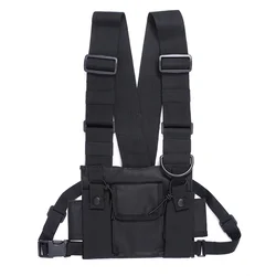 Outdoor Chest Rig Pouch Harness Walkie Talkie Holder EDC Waist Pack Holster Backpack Two Way Radio Hunting Accessories Vest Bag