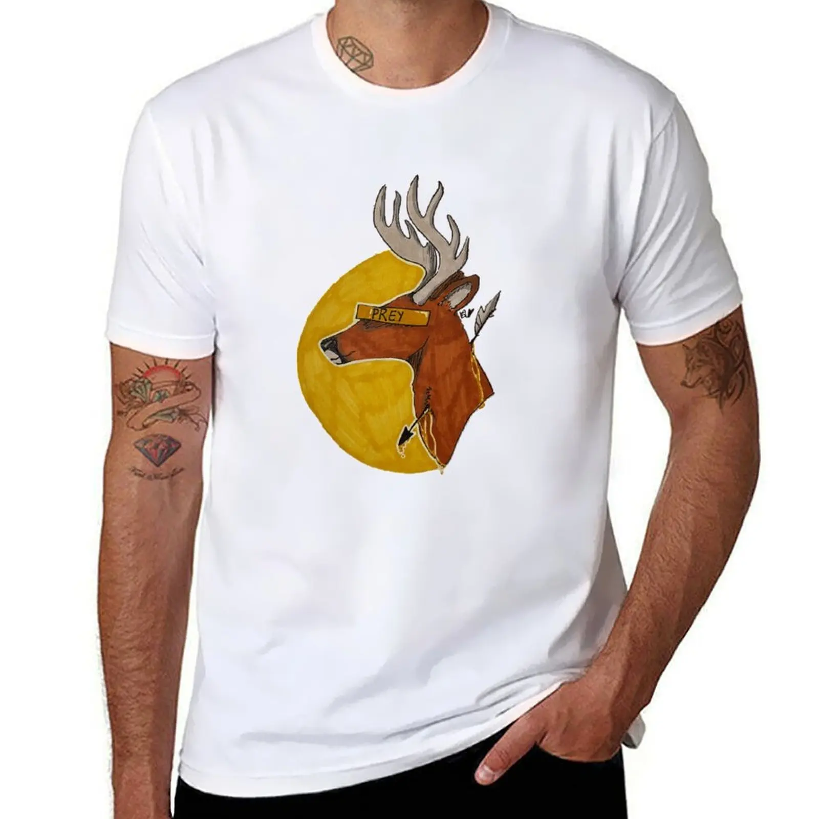 

Fine line between hunter and hunted T-Shirt t shirt man luxury cotton t shirts high quality T-Shirt
