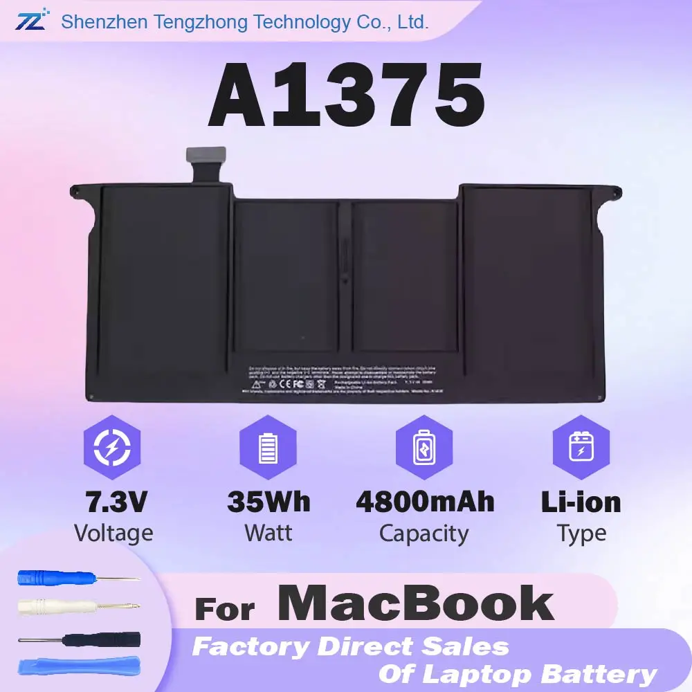 A1375 Laptop Battery Replacement for MacBook Air 11