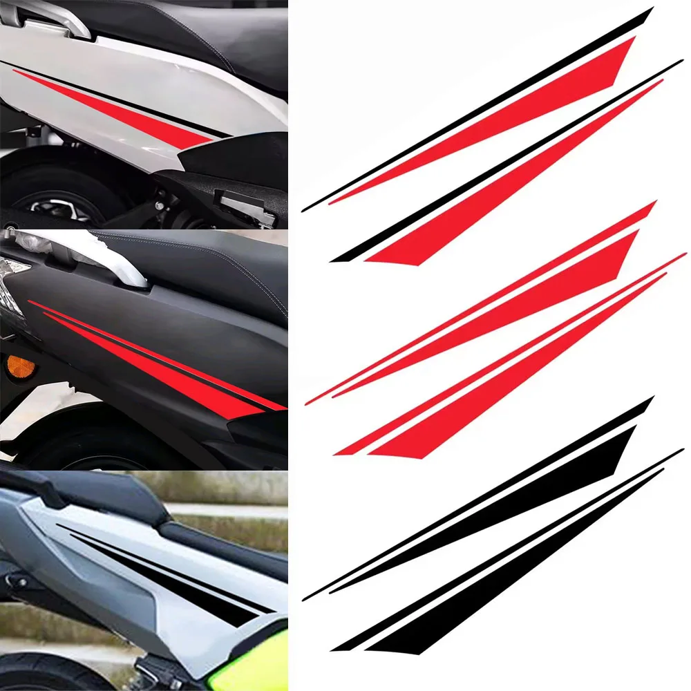 

Motorcycle Fender Waterproof Sticker Body Color Blocked Striped Sticker Side Fuel Tank Vinyl Decoration Strip Decal Accessories
