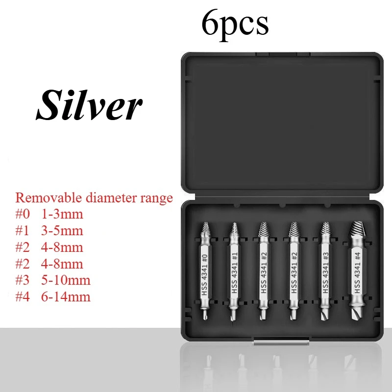 Damaged Screw Extractor Set High Speed Steel Drill Bit Stripped Broken Remover Easily Take Out Kit Easy Demolition Power Tools