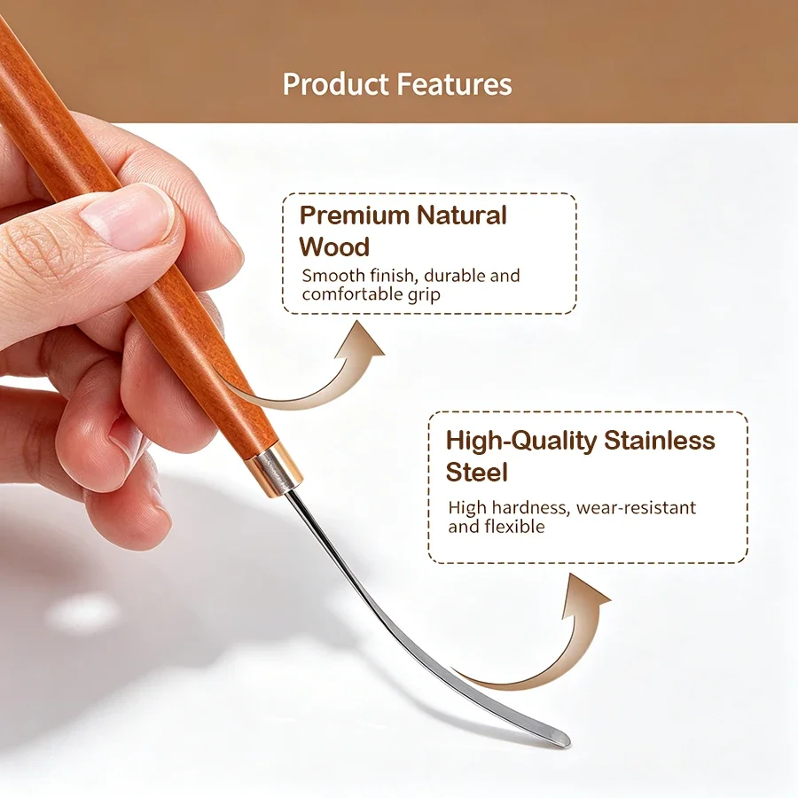 Nail Gel Mixing Stick, Dual Use Stirring Spatula for Nail Polish & Foundation, Cosmetic Pigment Mixing Rod Manicure Supplies