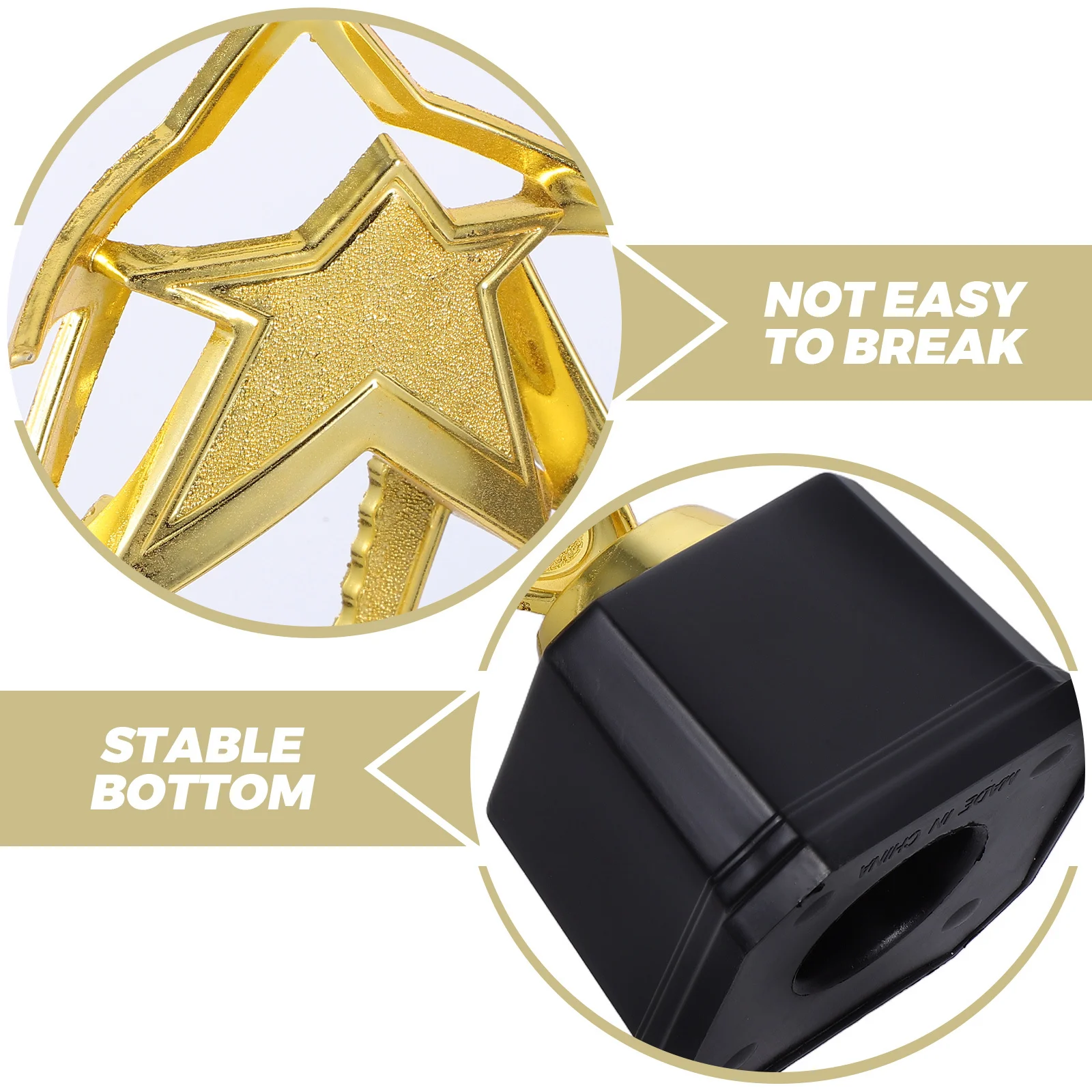 الذهبي 20.5 سنتيمتر ستار تصميم الكأس البلاستيك مكافأة جوائز لعبة الحفلات الفصول الدراسية لوازم جائزة حفل ديكور هدية