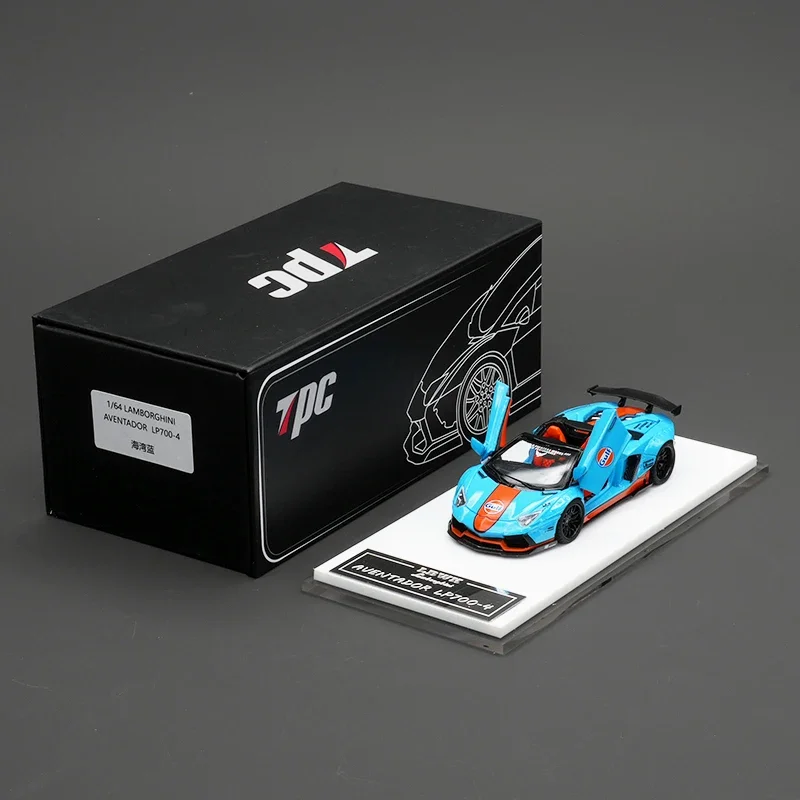 TPC 在庫あり 1:64 アヴェンタドール LP700-4 ガルフ コンバーチブル シザードア オープンモデル コレクション ミニチュアカー おもちゃ ダイキャスト ディオラマ