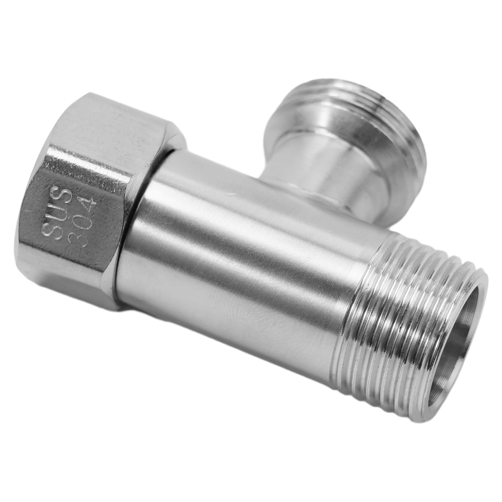 Aço inoxidável 3 vias t-adaptador torneira do chuveiro do banheiro divisor de água desviador válvula g1/2 conversor de válvula de chuveiro do banheiro