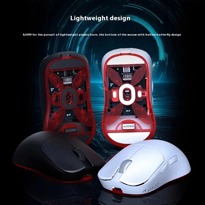 AJAZZ AJ099 Mouse da gioco wireless ultraleggero da 2,4 GHz Pulsanti programmabili ergonomici Mouse per computer per PC Gamer Laptop Desktop