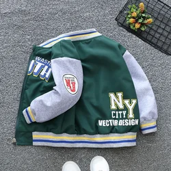 Children's Coat Casual Letter Kids Trench 2024 New Boy Baseball Jackets Fashion Spring Autumn Tracksuit Teenager Trends Clothes