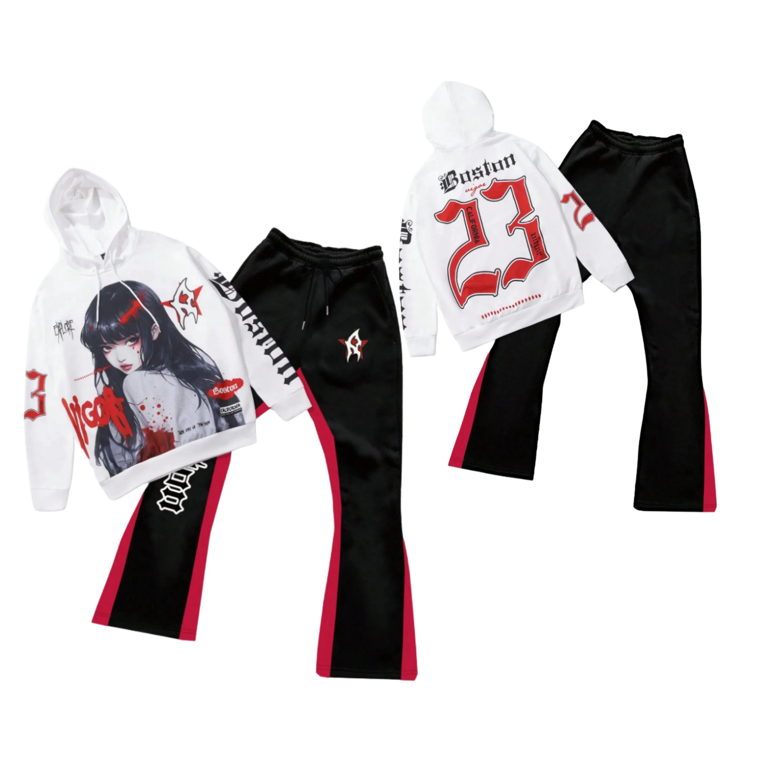 

Осенне-зимний комплект с капюшоном American Y2k в стиле хип-хоп, уличная мода, мужская 3D толстовка с капюшоном для взрослых, брюки на талии, подходит для мужчин и женщин