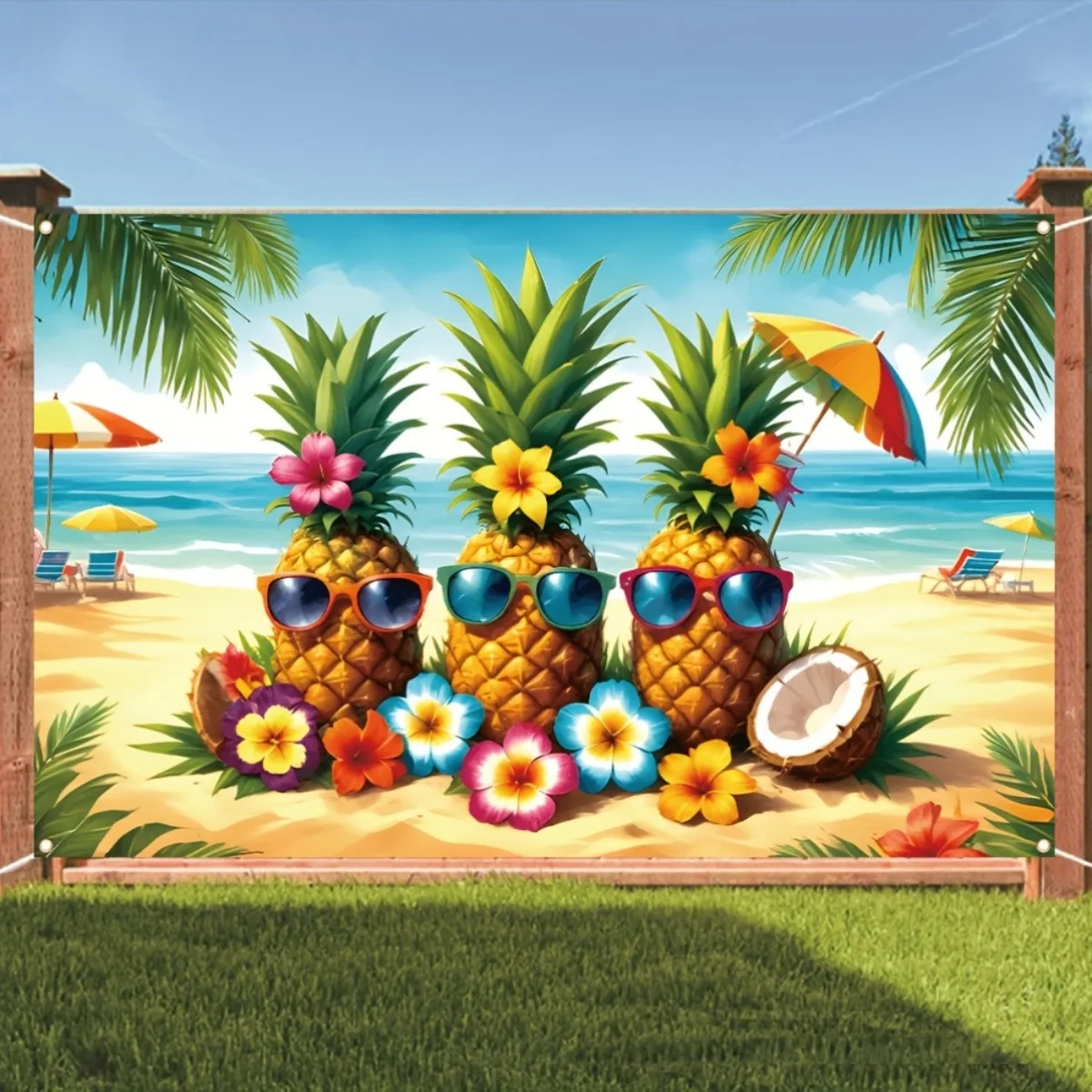 Stunning Tropical Pineapple Beach Tapestry Wall Hanging Boho Summer Decoration Art Hawaii Vacation Island Theme Decor