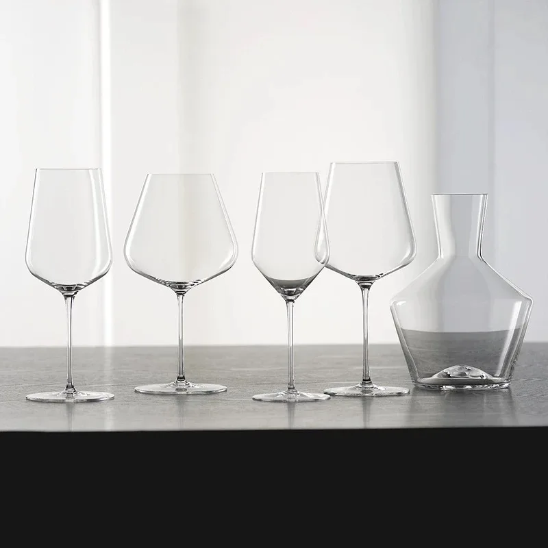 

New Burgundy Bordeaux Style Light Luxury Wine Glass Ultra-thin Craftsmanship Slim Cup Stems Birthday Party Bar Classics Goblet