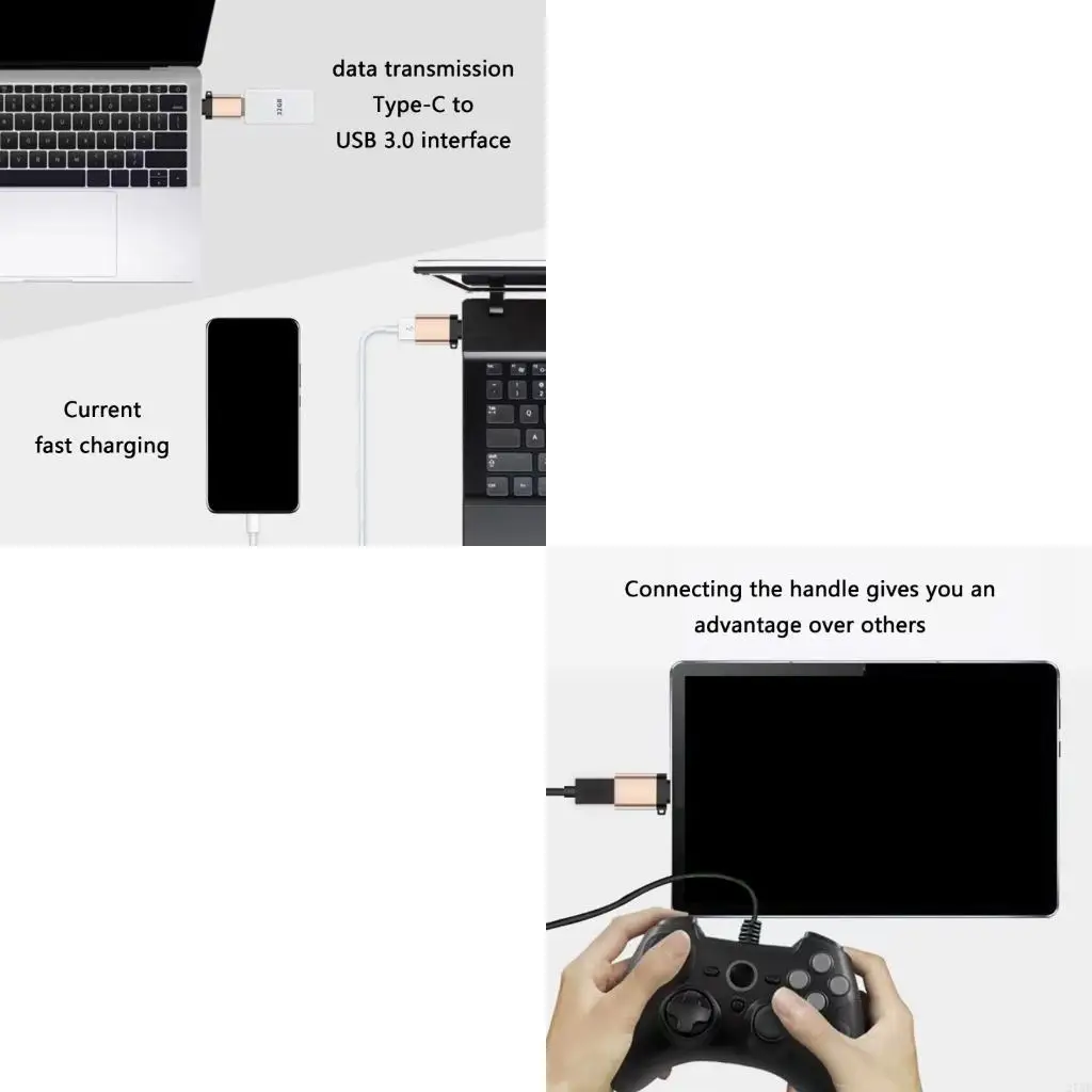 Durability USB Type C Female To USB3.0 Adapter Fast File Transfers And Device Charging Connecting USB3.0 Peripherals