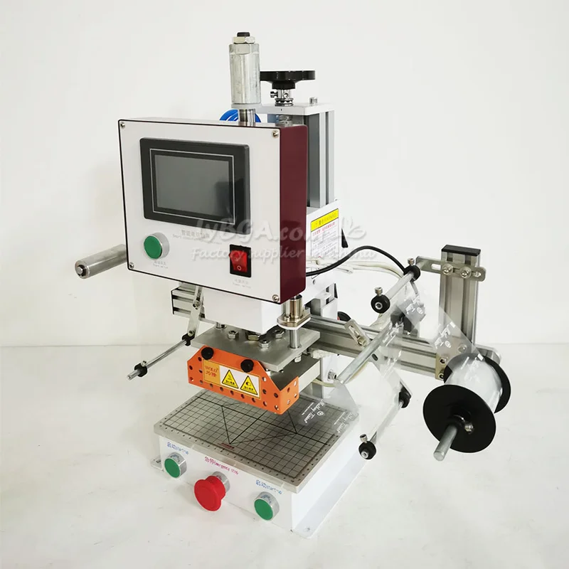 LY Auto Label Heat Transfer Machine Pneumatic Hot Stamping Adjustable Height 140MM Suitable for All Kinds of Leather And Paper