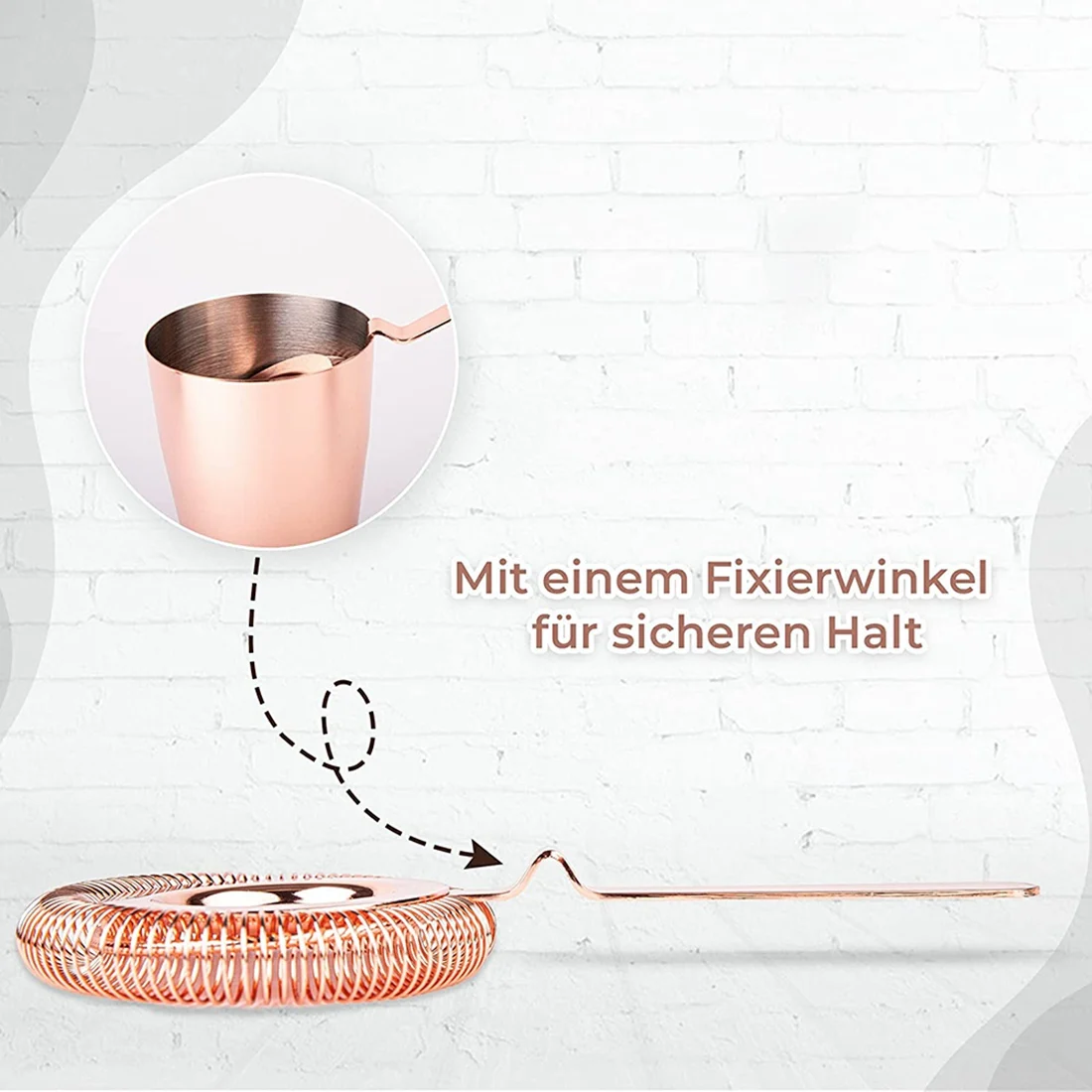 

Cocktail Strainer Fits Shakers High Quality Bar Accessories Silver_N38R