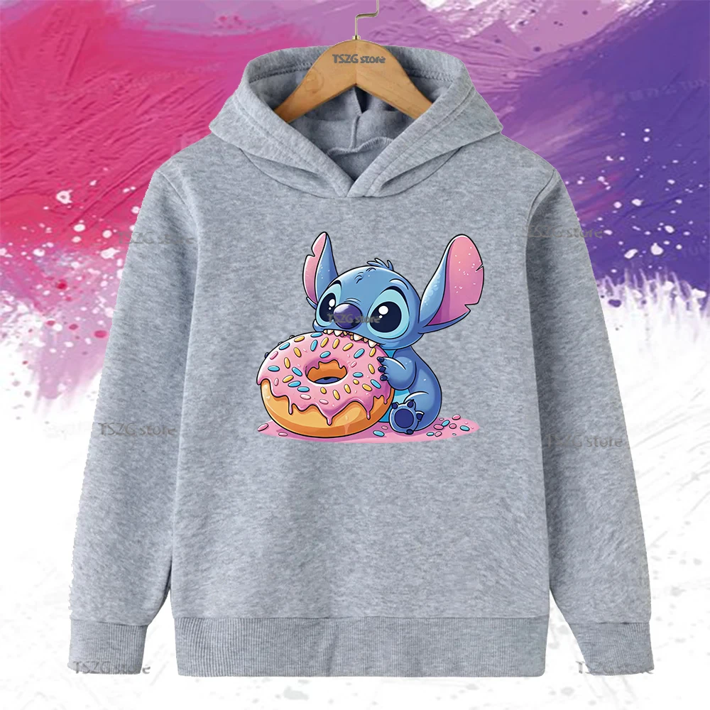 الخريف الكرتون غرزة دونات الرسومات طباعة الاطفال البلوز أزياء الأطفال ملابس الصوف هوديس الفتيات الفتيان البلوفرات غير رسمية #4