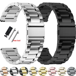 20mm 22mm Stainless Steel Metal Straps For Samsung Galaxy watch 6/5 pro/4/Classic Bracelet For amazfit GTS-GTR-4-3-2e-mini Bands