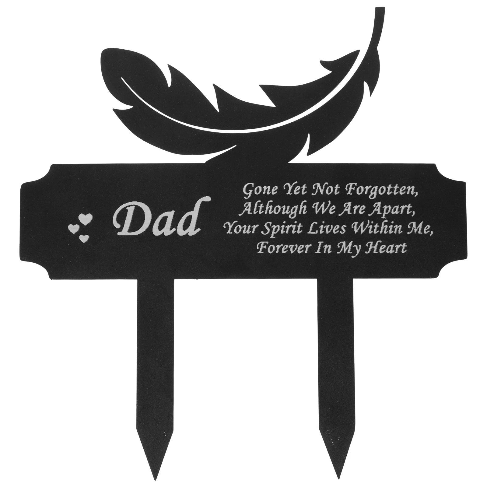 

Elegant Iron Memorial Markers Durable Weather Resistant Grave Decorations Stake Cemetery Garden Tribute Dad Plaques Metal Site