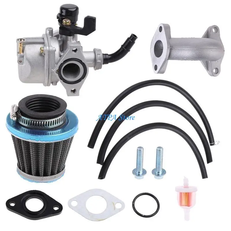 U13C Carb Carburetor Air Filter Pipe PZ22 22mm For 110cc 125cc ATV Quad