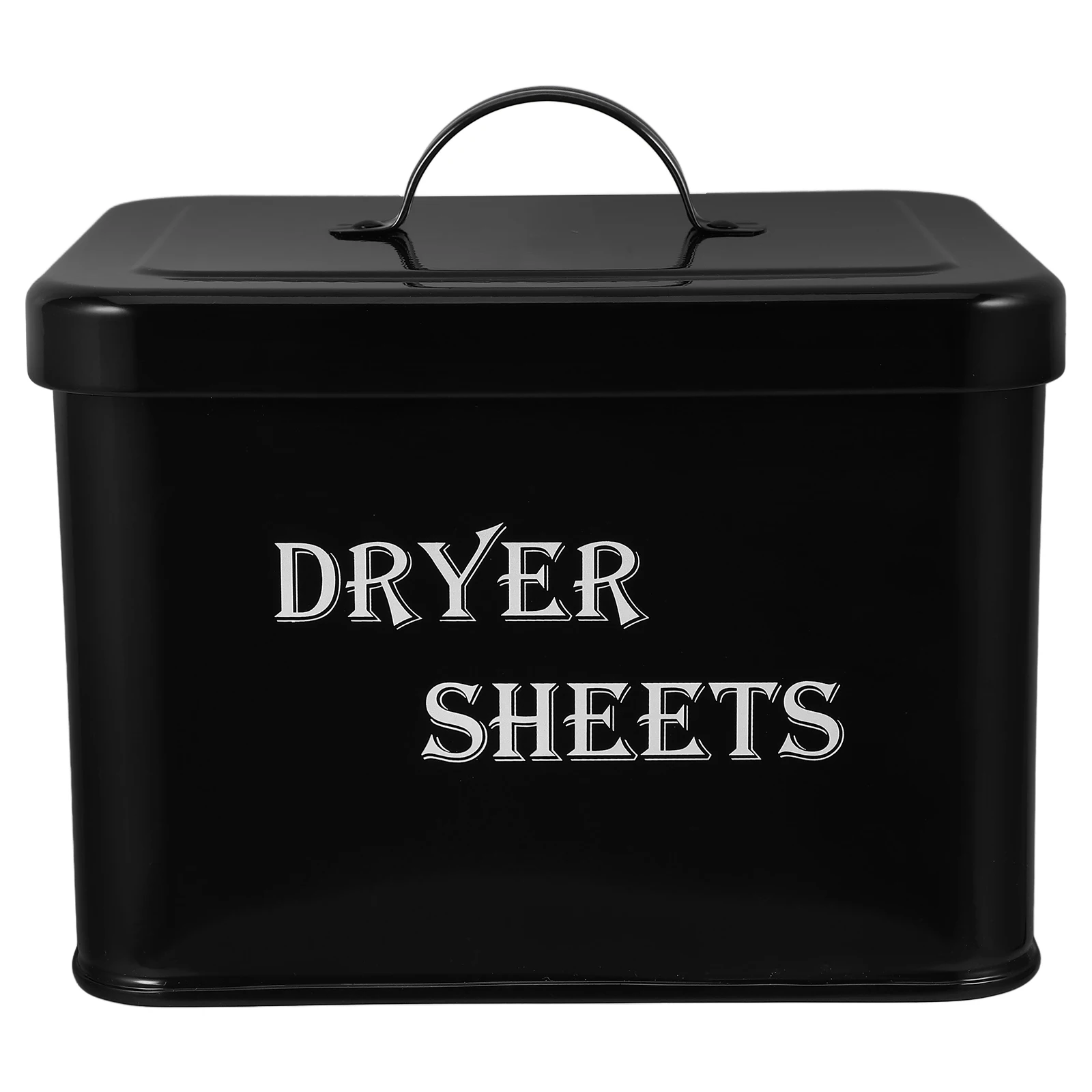 

1pc Farmhouse Metal Dryer Sheet Container Organizer Box Lid Fabric Softener Holder Storage Dispenser Laundry Room Iron