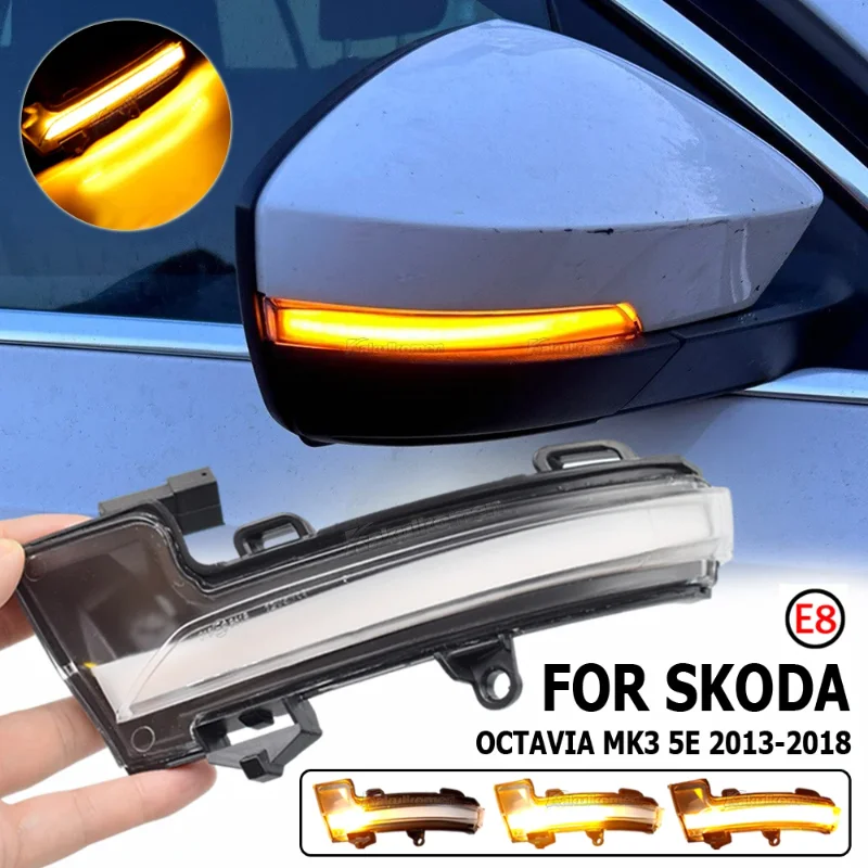 Dynamic Turn Signal Blinker Light For Skoda Octavia 3 Mk3 III A7 5E Side Mirror Flasher Indicator For VW T-roc Troc T-cross LED