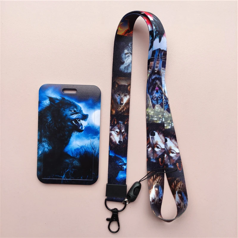 Wölfe Muster Tier Lanyard Ausweis Kartenhalter Büroangestellter Karteninhaber Abdeckung Kreditkartenetui Kartenschutz Weihnachtsgeschenk – Detail 16