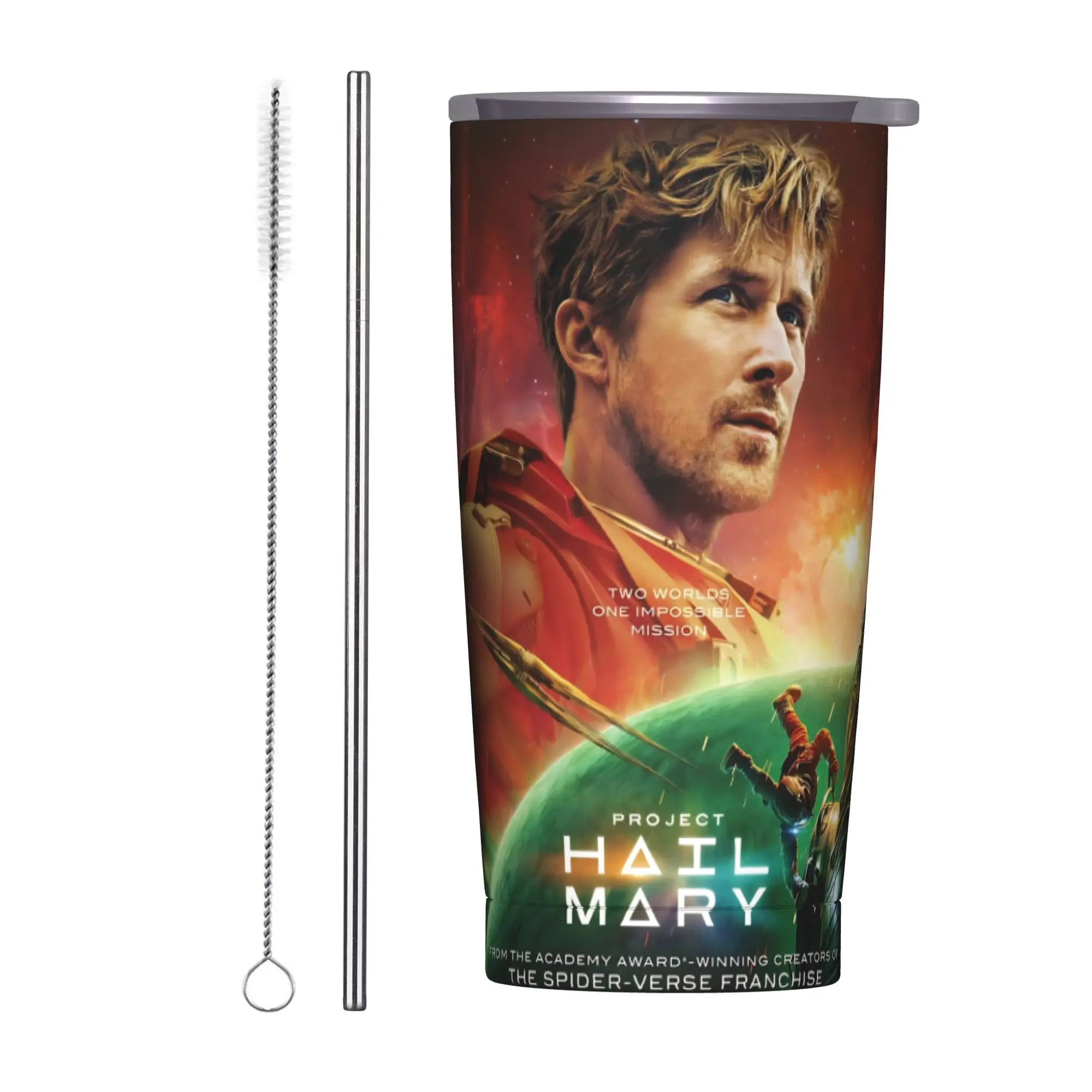 Project Hail Mary Movie 2026 Tumbler Vacuum Insulated  Thermal Cup Stainless Steel Office Home Mugs Water Bottle 20oz