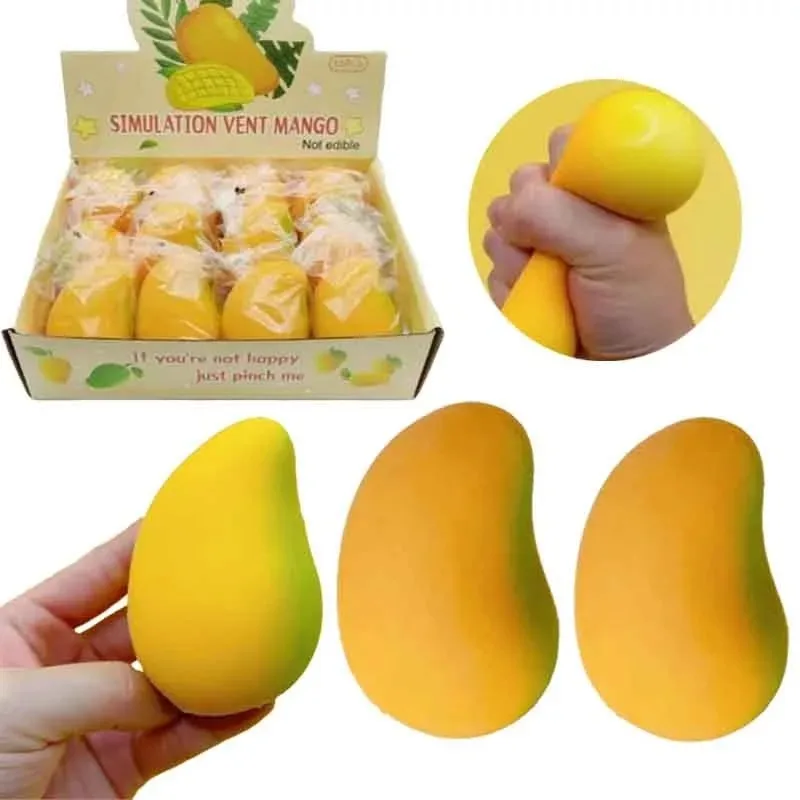 2026 New Model Realistic Mango Squeeze Toys - Stress-relieving Toys with Pressure-reducing Surface for Venting As A Gift Item