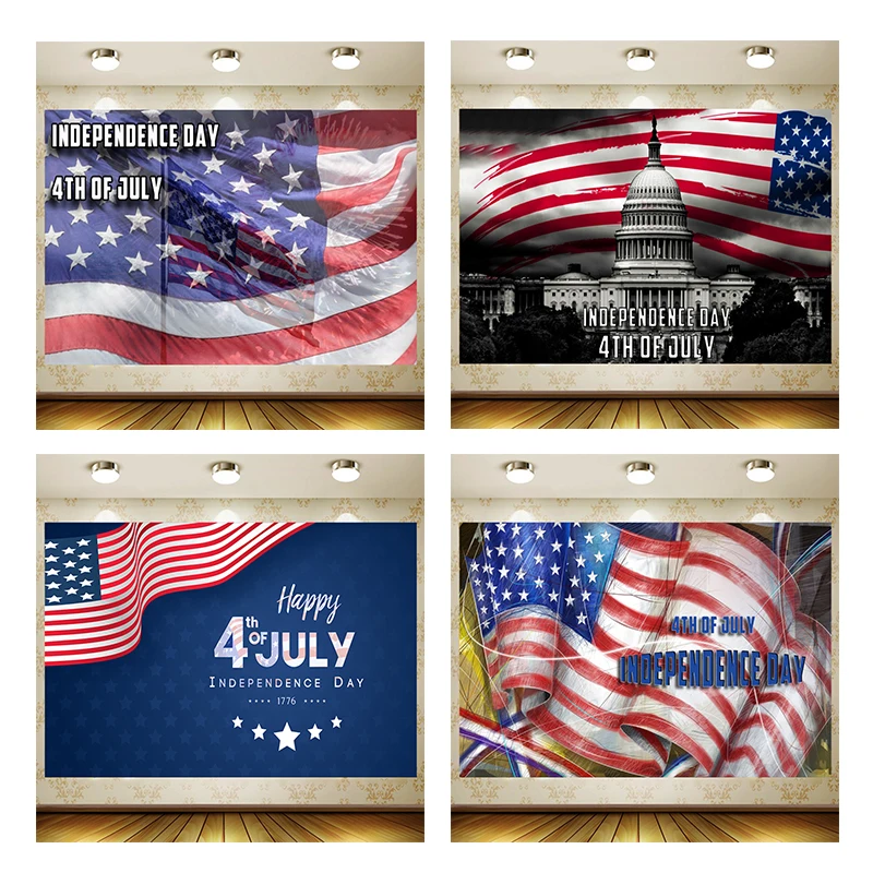 

Independence Day Backdrop Boy Birthday Party Supplies Banner Kid room Decoration Background Photography