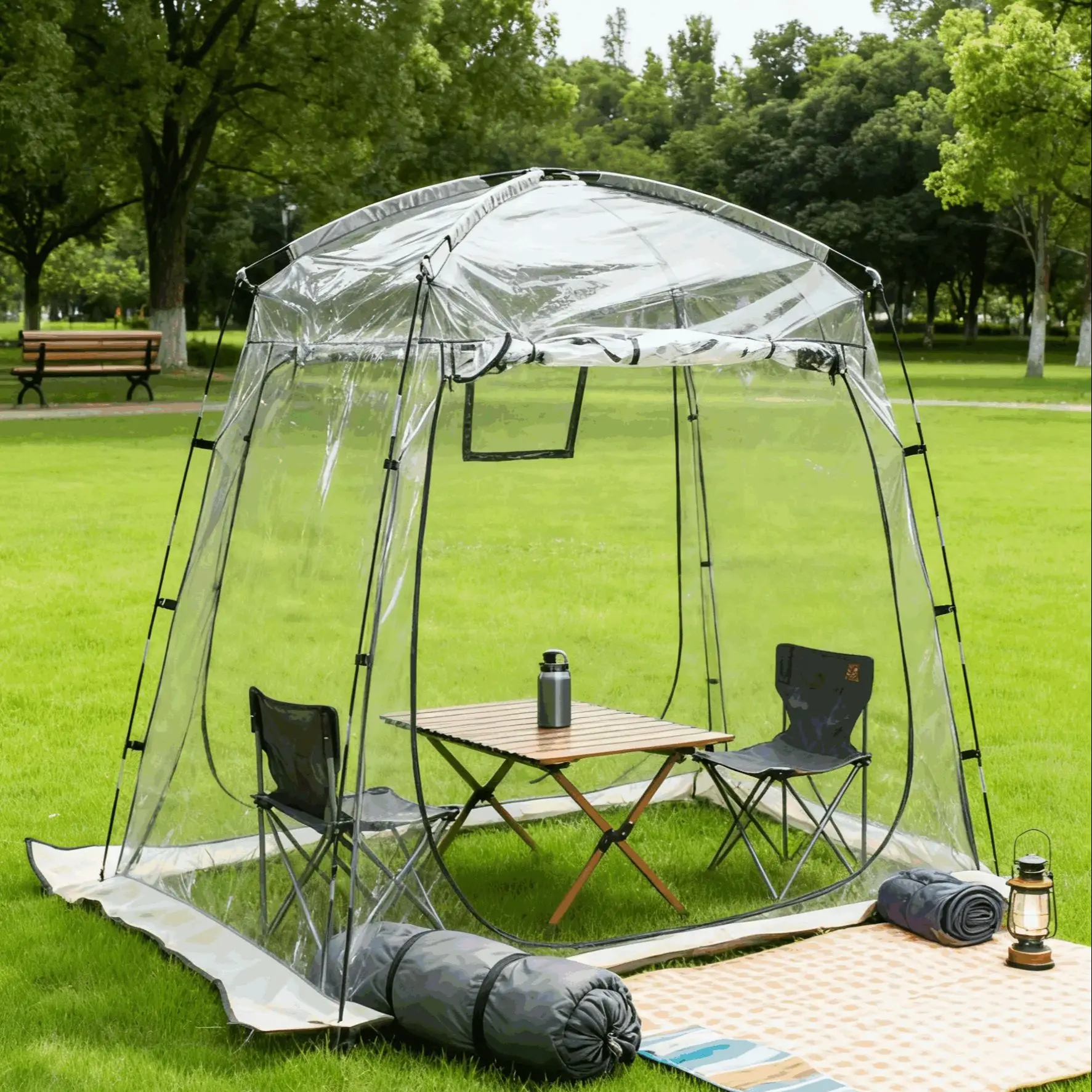 Pod All Weather Sports Tent Outdoor Bubble Clear, Rainproof Camping Sun Shelter for Sports Events Camping Fishing Cheering
