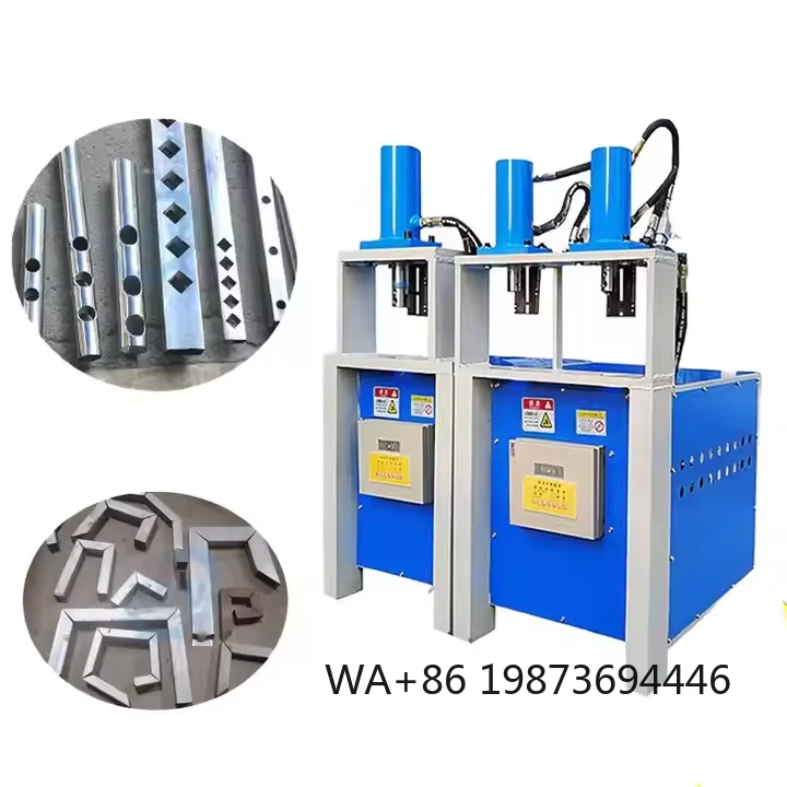 Hydraulic Steel Pipe Punching Machine, Square Tube Round Pipe Hole Punch Processing Equipment
