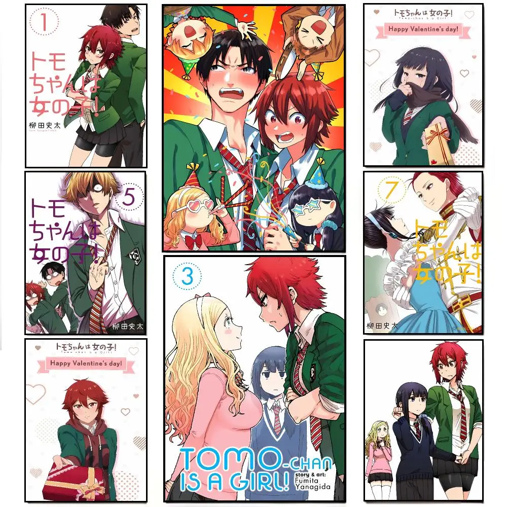 Cheerful Slice-Of-Life Comedic T-Tomo-Chan Is A Girl Poster Elegant Indoor Artwork Design & Contemporary Home Decor