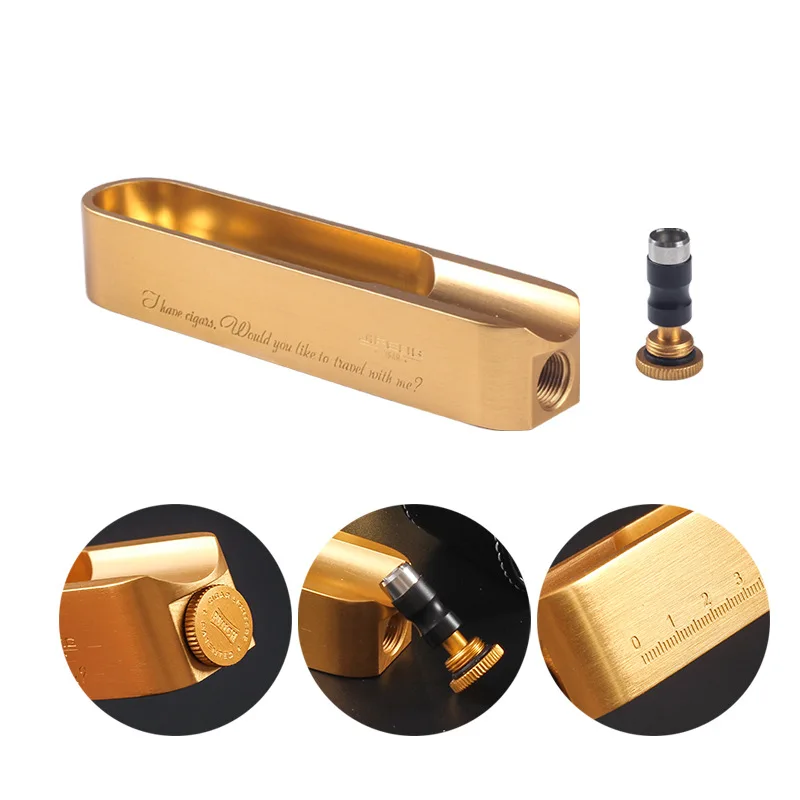 

Металлическая пепельница для сигар премиум-класса со встроенным резаком и перфоратором, удобный дизайн для путешествий