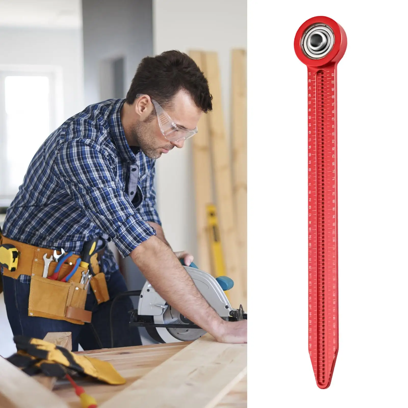 Compass Scriber Portable 360 Degree Aluminum Alloy Marking Gauge Circle Drawing Woodworking Compass For Architect Woodworker