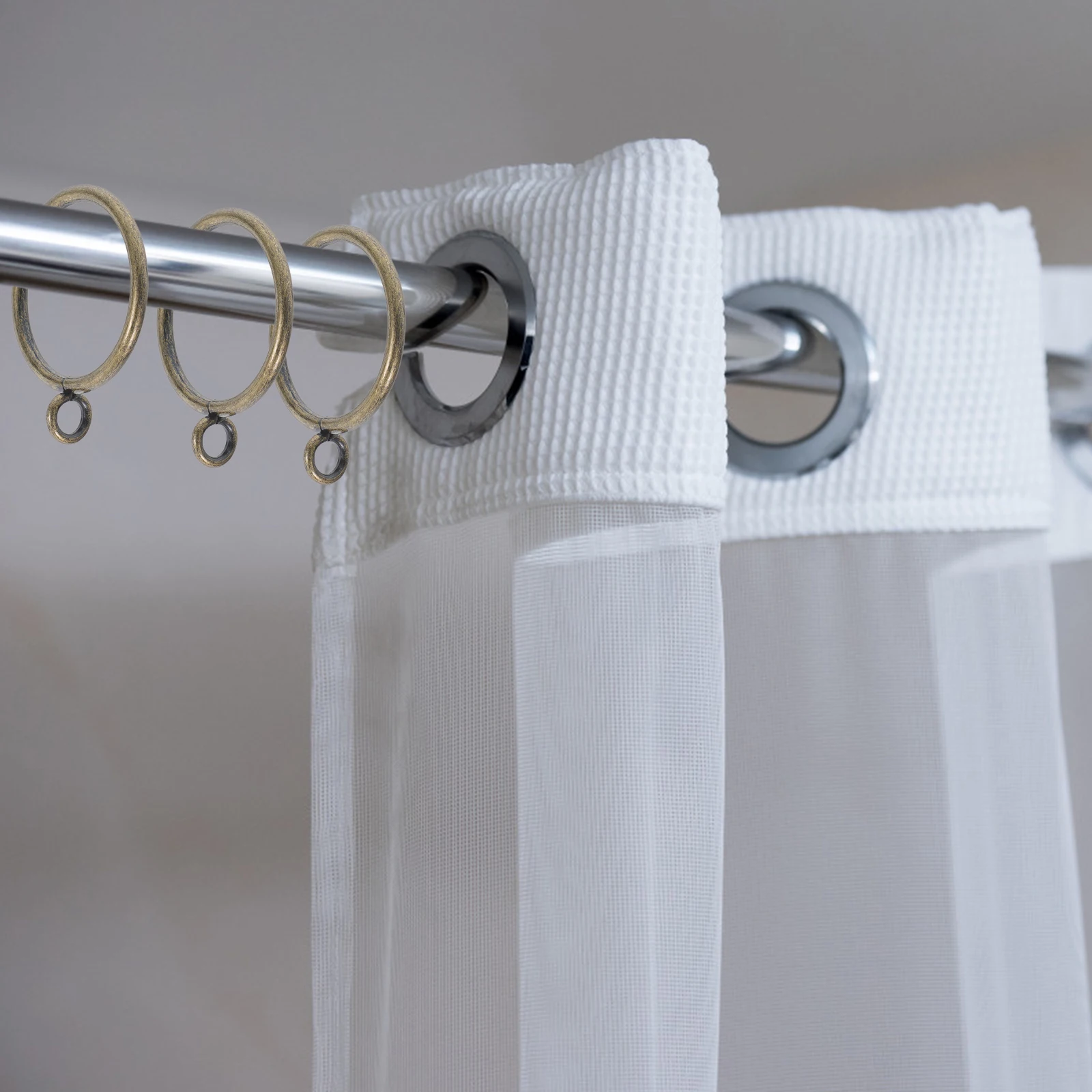 

20pcs Curtain Ring Hooks Eyelet Rings for Drapes Quiet Shower Compatibility Various Curtains Metal Hardware Decor
