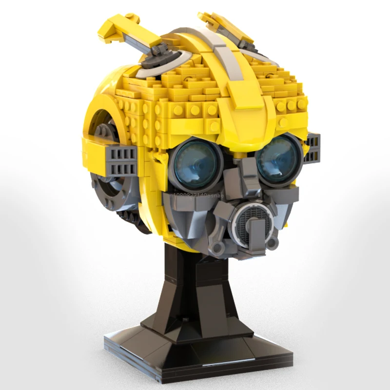 Moc 706pcs Bumblebee Sculptures Helmets Model Building Blocks Bricks Diy Education Assembly Toys for Kids Christmas Gifts