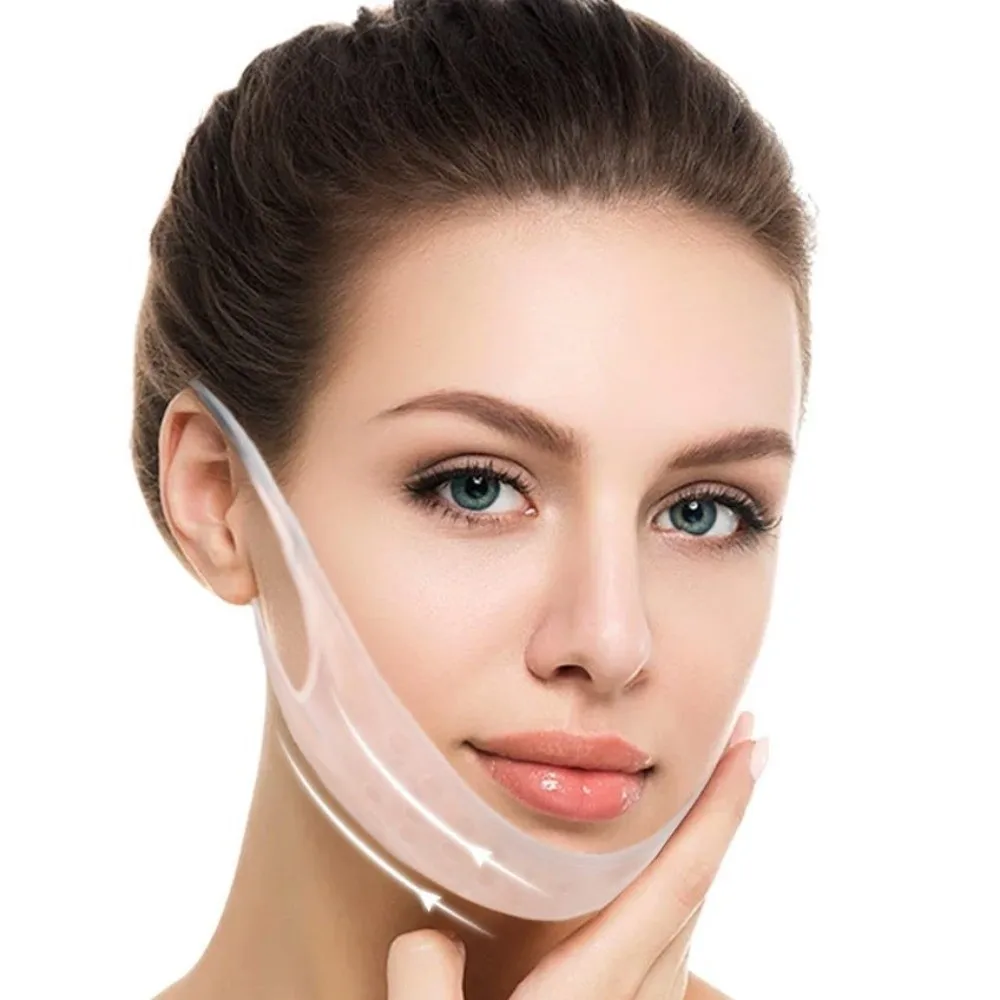 Siliconen gezichtsriem riemmasker Anti-rimpel Lift Up Lift Ovaal masker Beeldhouwen Schoonheid Gezicht Afslankriem Massage