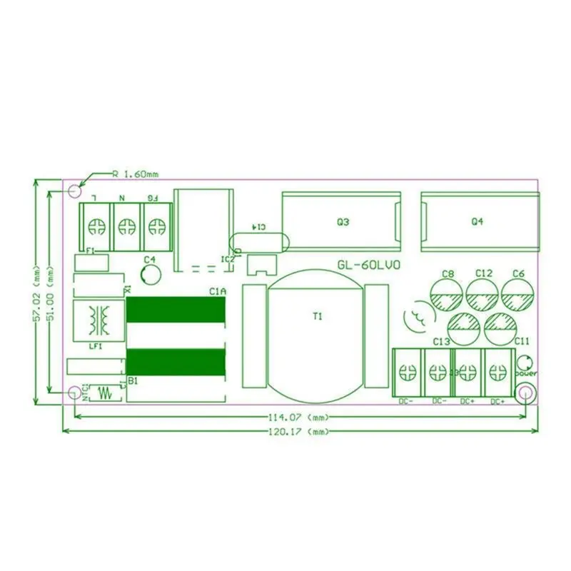 PHILE-20W 5V 4A Switching Power Supply Bare Board Power Supply Strip Screen Power Supply LED Screen Power Supply