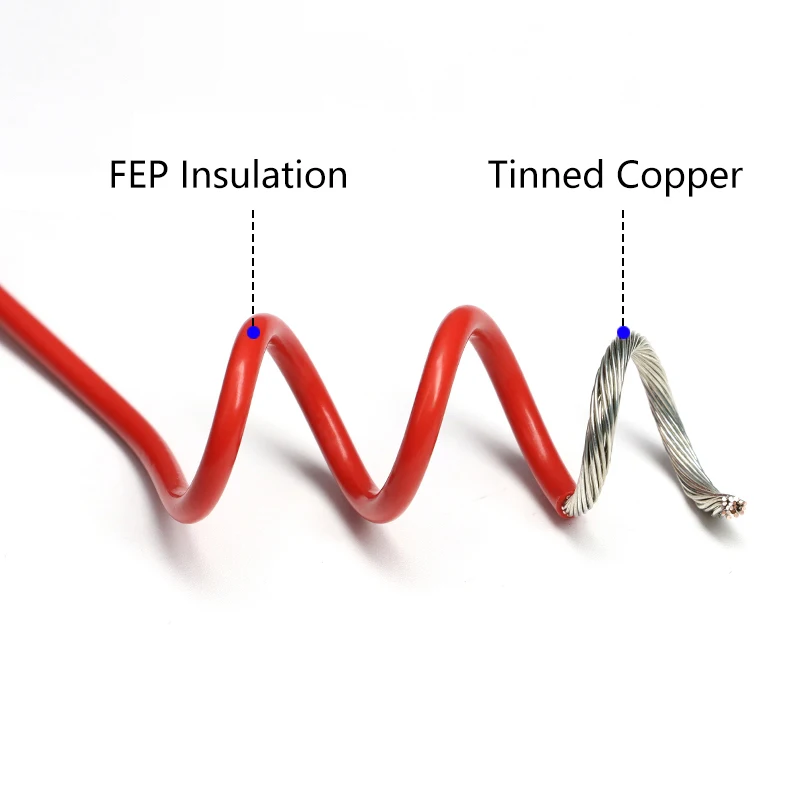 3m 1332 Electronic Wire 30/28/26/24/22/20/18/16/14/12/10AWG FEP Plastic Insulated High Temperature Electron Cable For 3D Printer