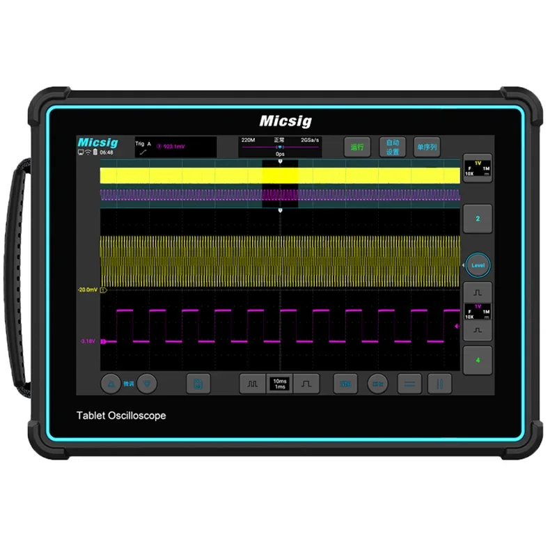 Professional Automobile Oscilloscope ATO2004 4 Analog Channels 2GSa/S 200mhz Full Touch Screen Digital Oscilloscope