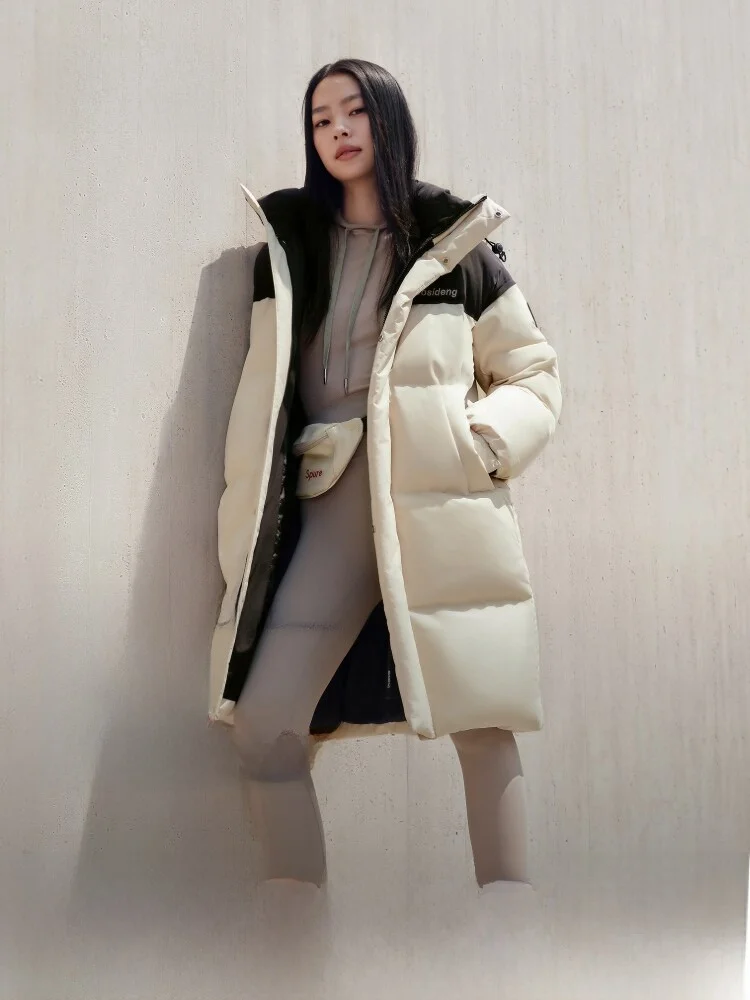 

Bosideng down Jacket Street Style Warmth Sporty Mid-Length Unisex Winter Coat Polyester Fiber 90% Duck down Filling Zipper Cl...