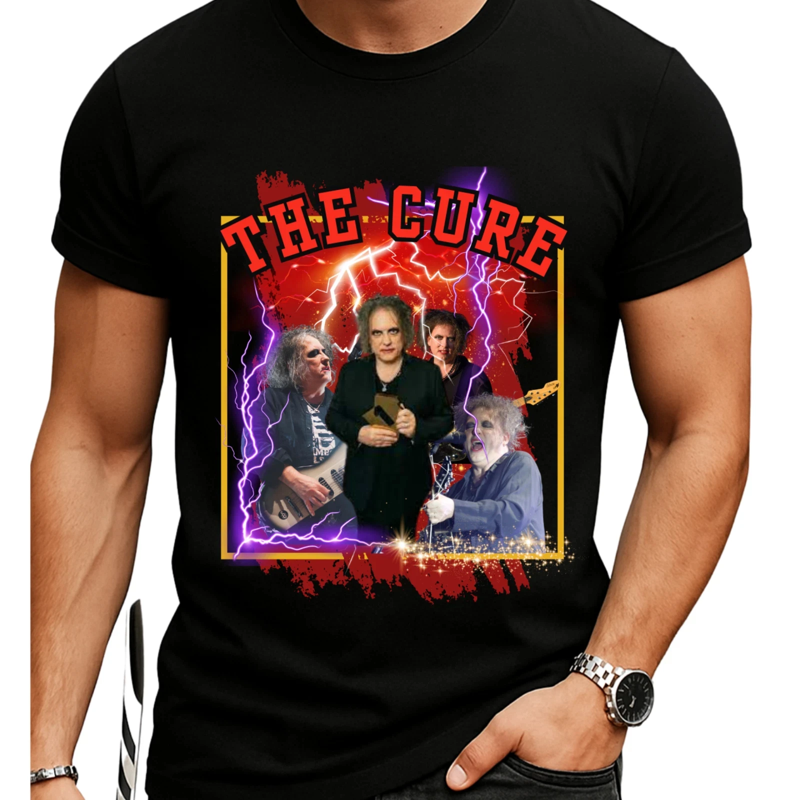 

The Cure T-Shirt, The Cure Bootleg Tour T-shirt Vintage Boy Rock Band T Shirt High-end Luxury Is for Both Men and Women Top Y2k