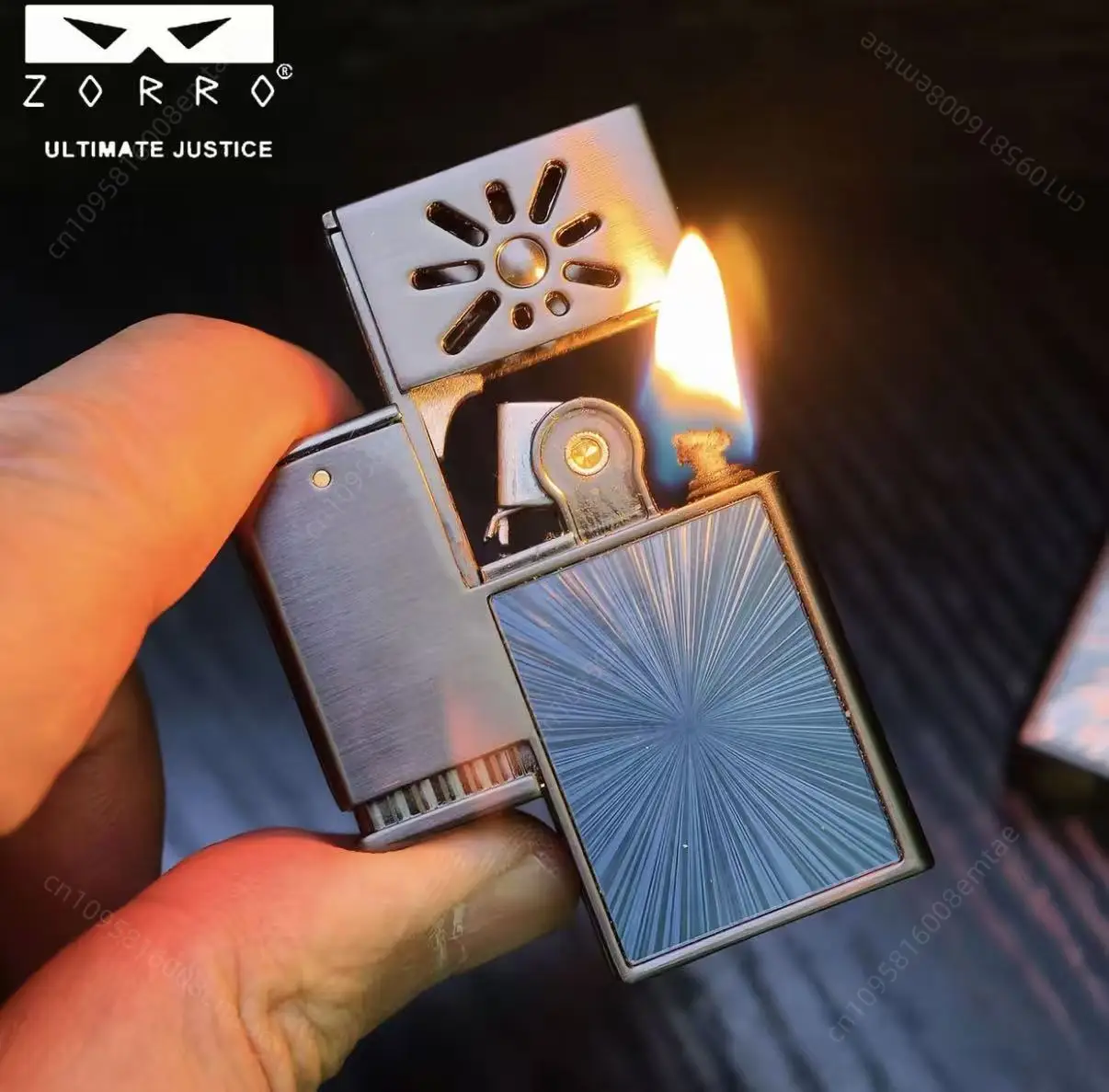 ZORRO 862 new dazzling small square box fuel lighter, press ignition windproof lighter, cigarette accessories, men's gift