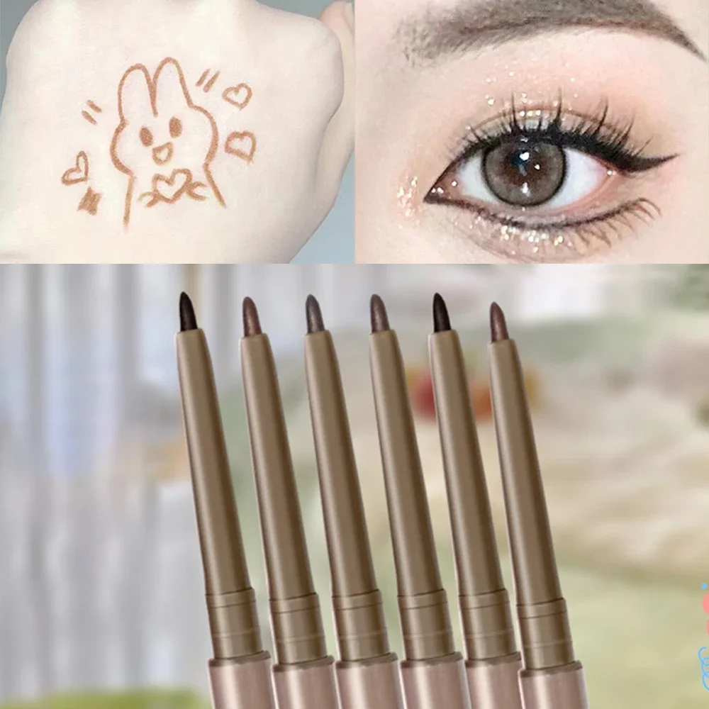 4-kolorowy wodoodporny czarny brązowy Eyeliner kredka szybkoschnący Eyeliner żel długopis długotrwały gładki bez kwitnienia makijaż oczu kosmetyczny