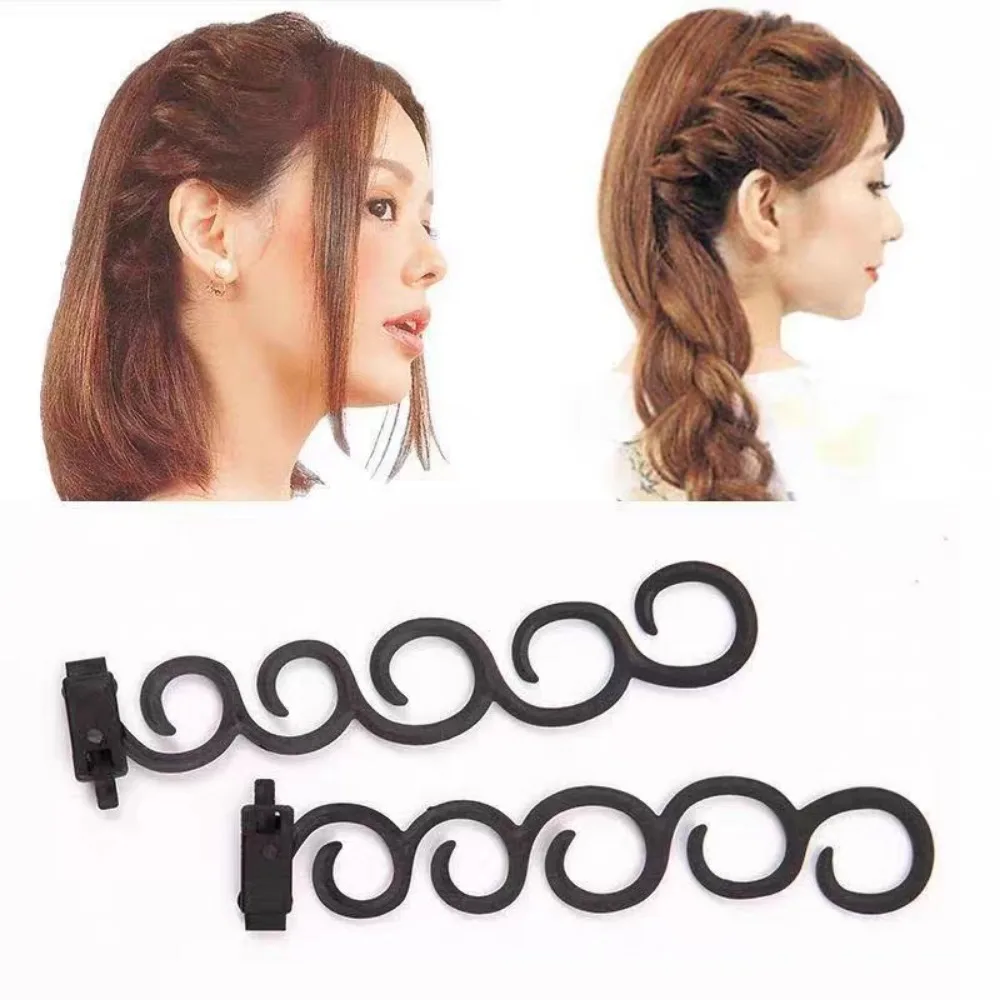 DIY Hair Tools With Various Styles Magical Donuts Bow Manufacturers Woven Hair Clips Circular Traction Clips Accessories