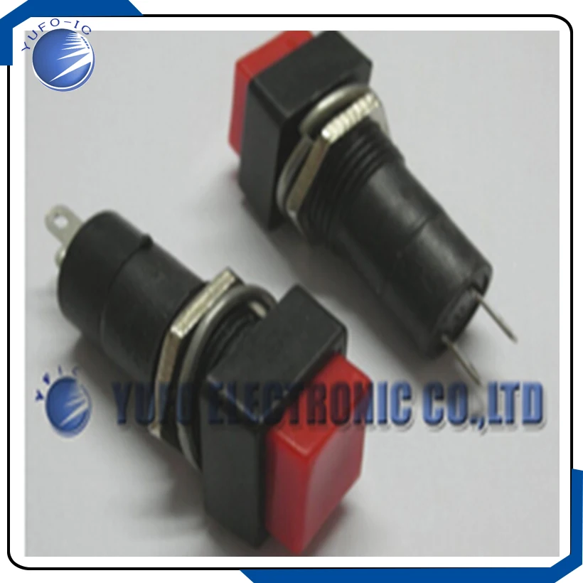 Free Shipping One Lot 10PCS, Square Momentary SPST Off-On Pushbutton switch R12
